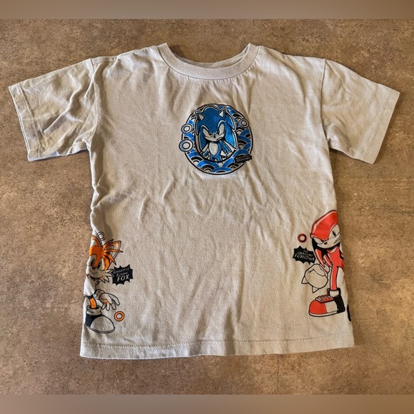 Sonic The Hedgehog Other - Sega Sonic the Hedgehog Kids Graphic Short Sleeve T-Shirt, Youth Size Small 5/6